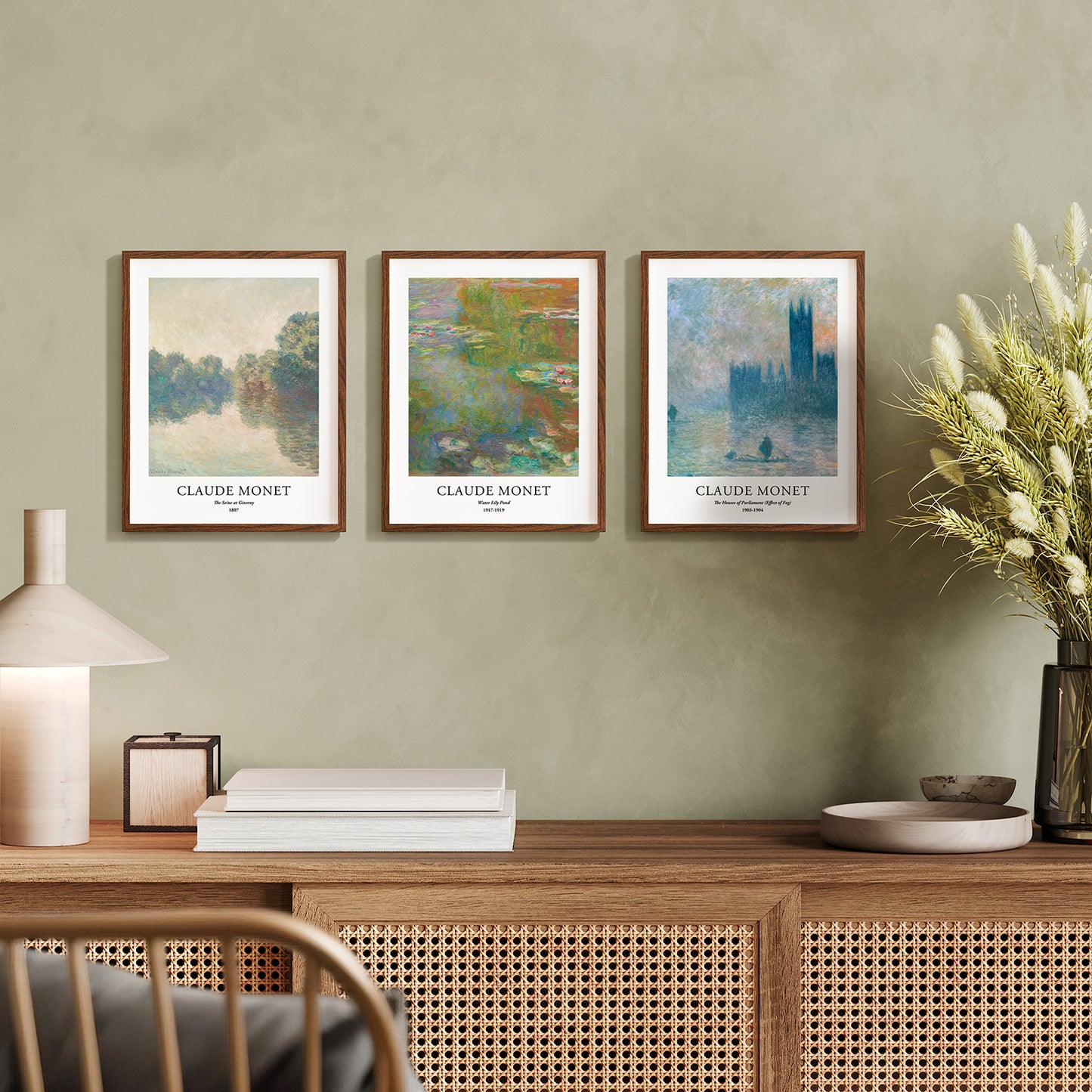 Art Prints - Set of 3 - 11x14 inches - Claude Monet