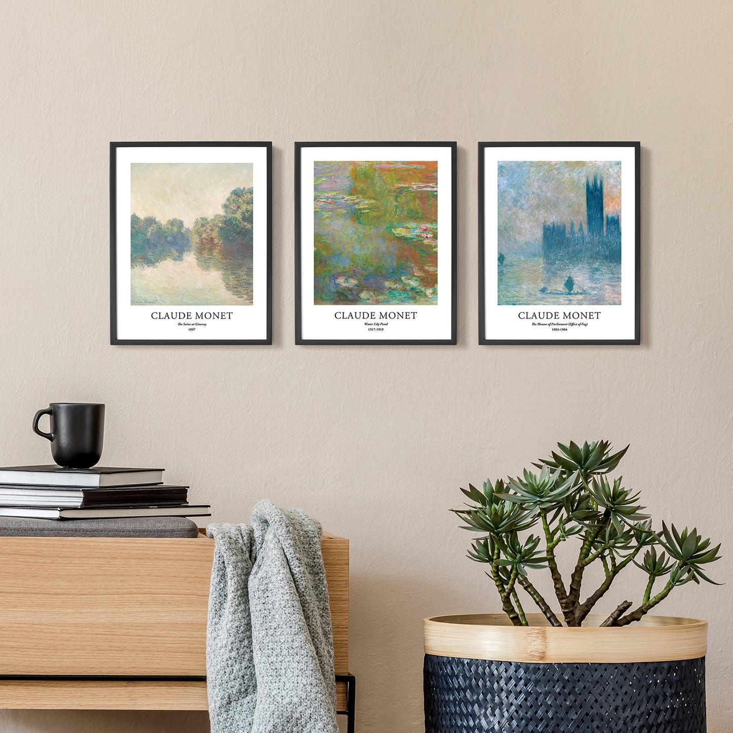 Art Prints - Set of 3 - 11x14 inches - Claude Monet