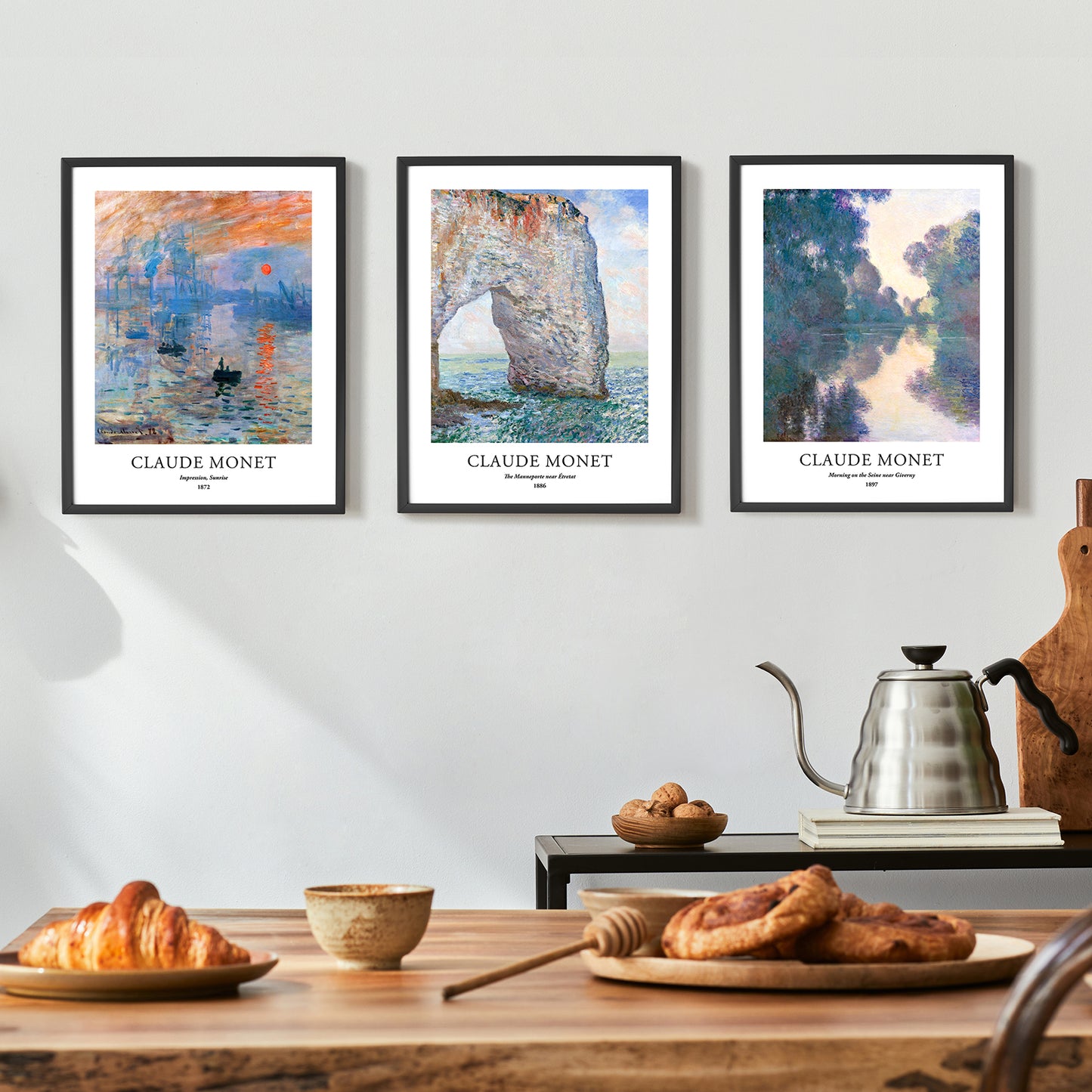 Art Prints - Set of 3 - 11x14 inches - Claude Monet