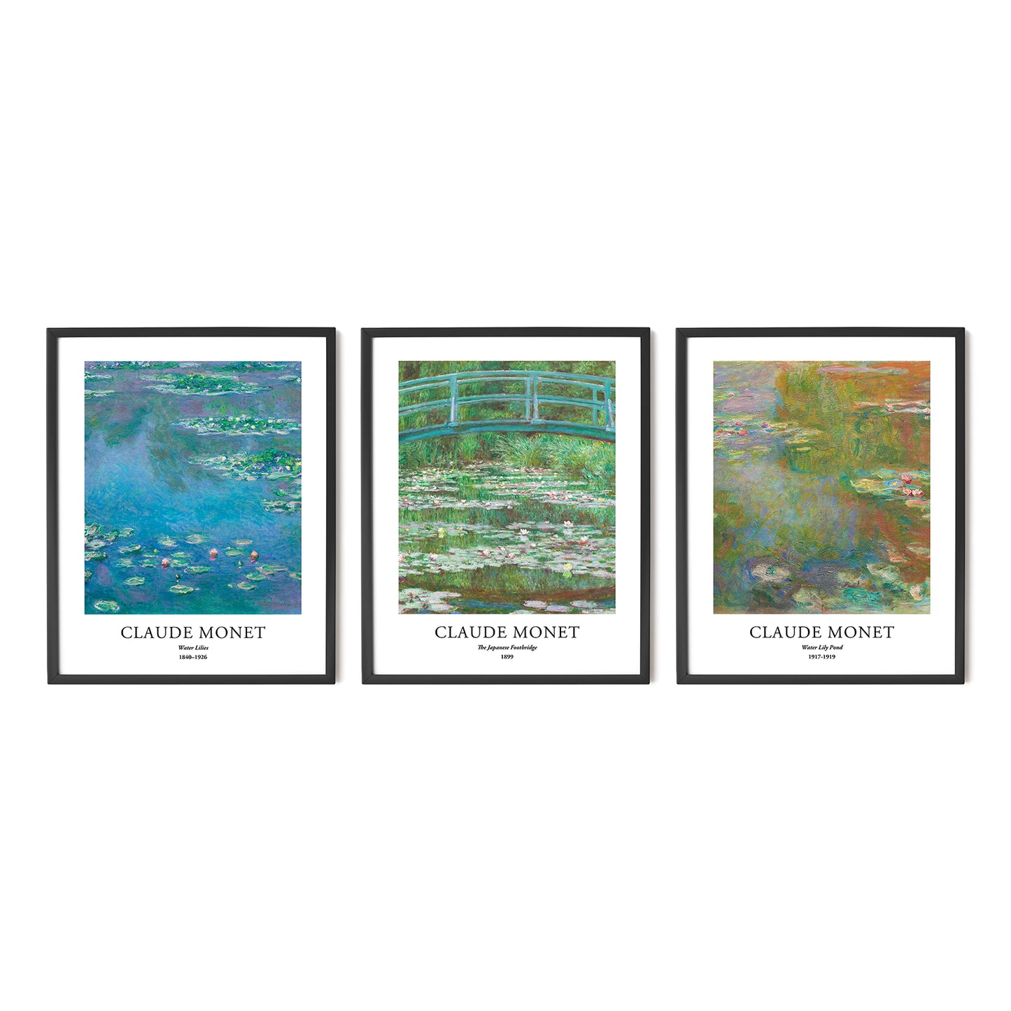 Giclée Art Prints - Set of 3 - 11x14 inches - Claude Monet