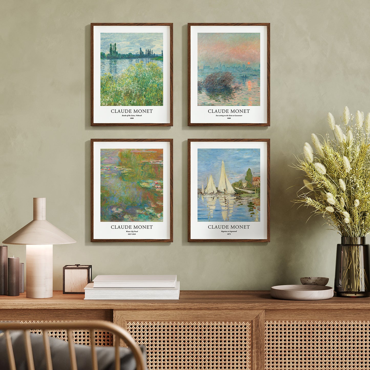 Art Prints - Set of 4 - Unframed 11x14 inches - Claude Monet