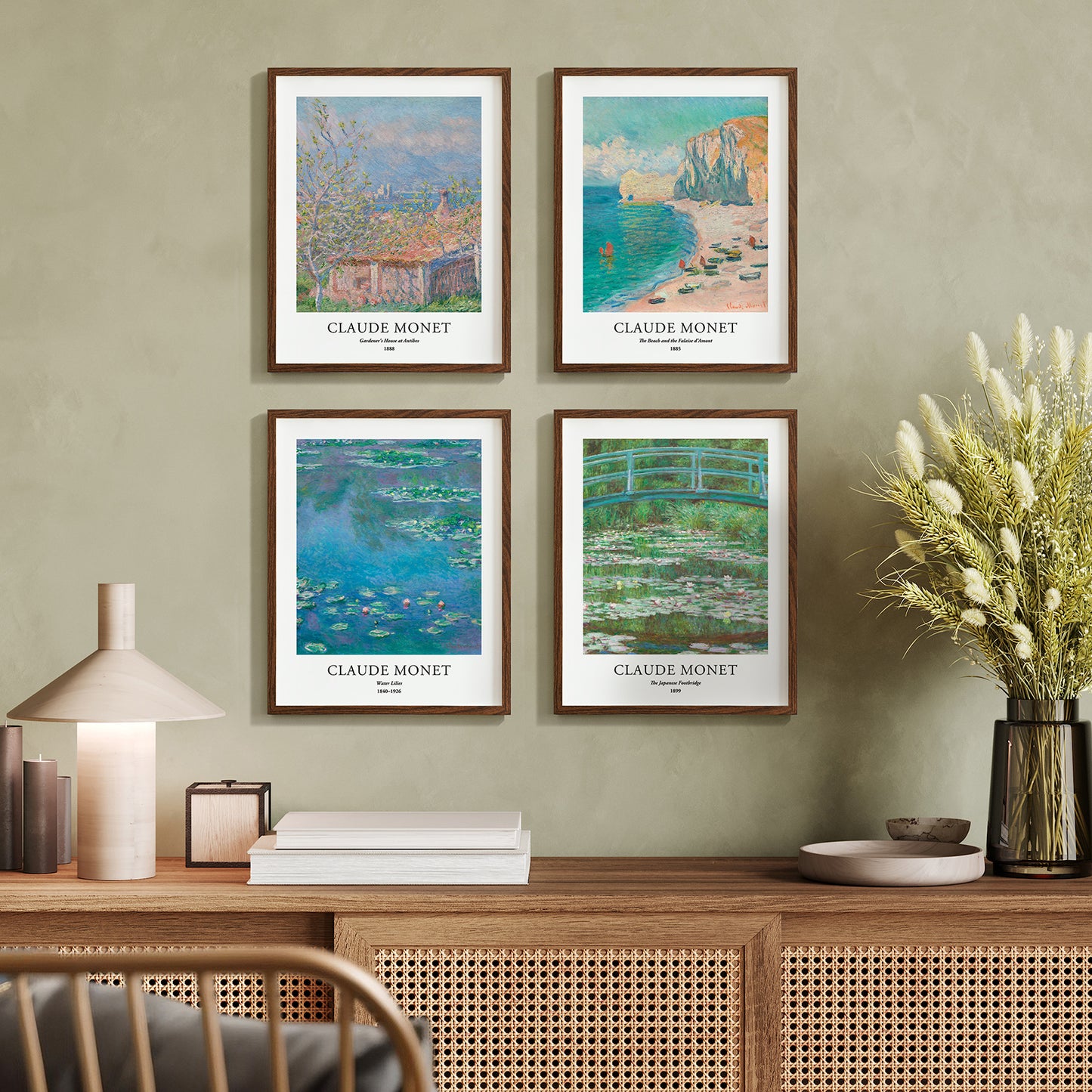 Art Prints - Set of 4 - Unframed 11x14 inches - Claude Monet