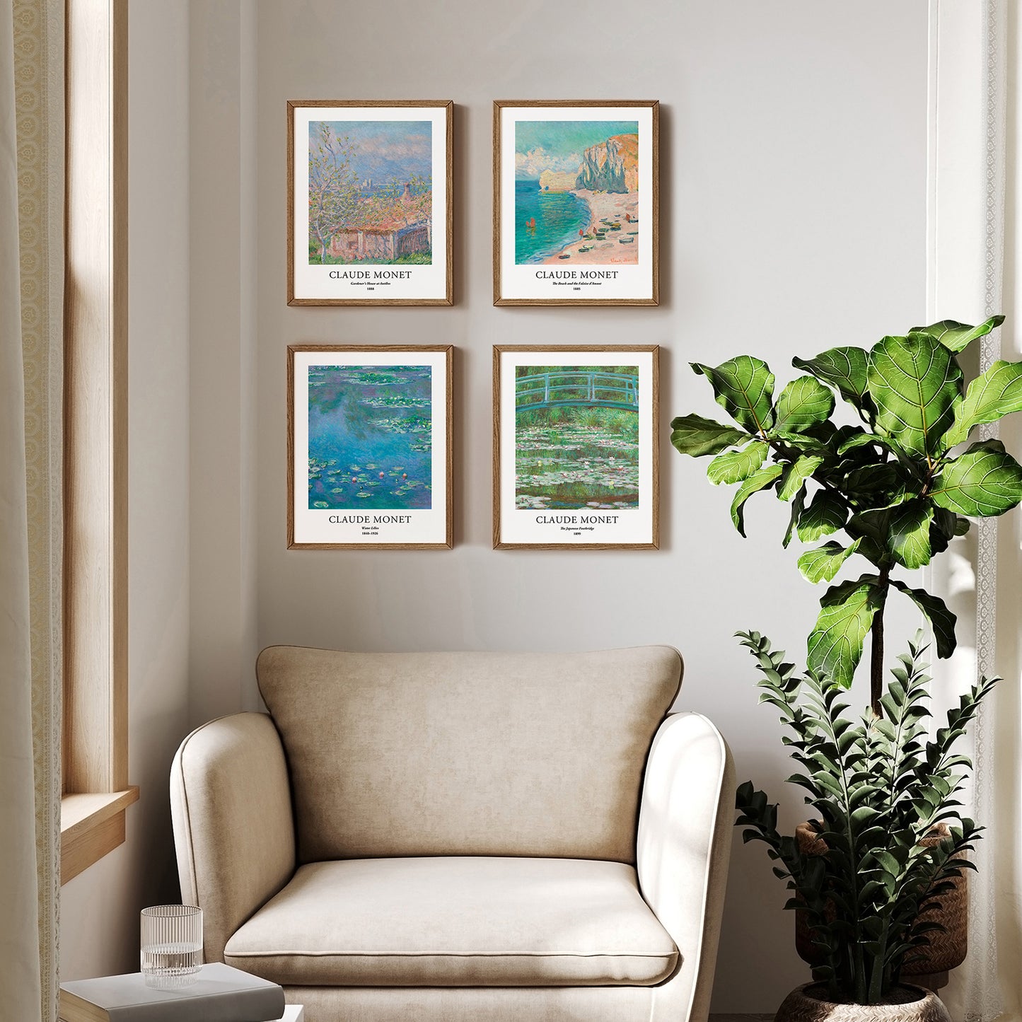 Art Prints - Set of 4 - Unframed 11x14 inches - Claude Monet