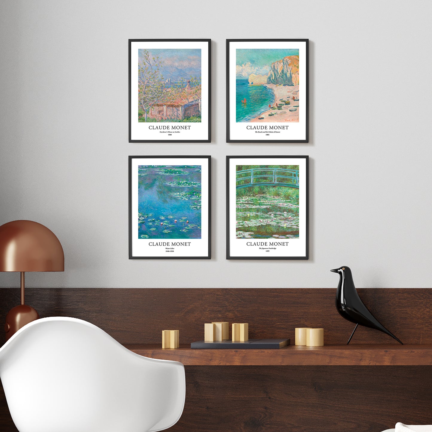 Art Prints - Set of 4 - Unframed 11x14 inches - Claude Monet