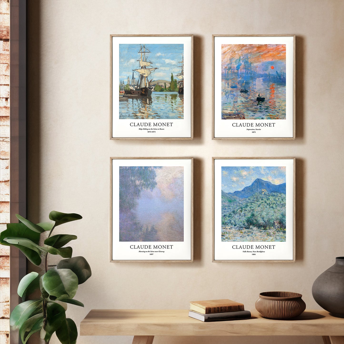 Art Prints - Set of 4 - Unframed 11x14 inches - Claude Monet