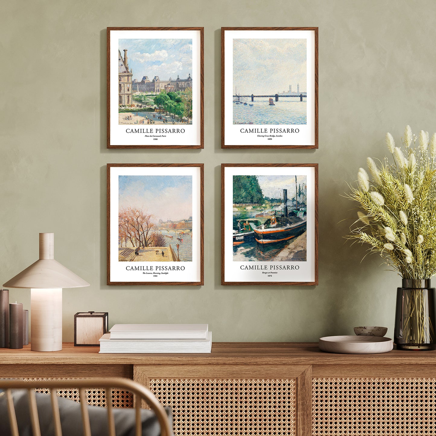 Art Prints - Set of 4 - Unframed 11x14 inches - Camille Pissarro