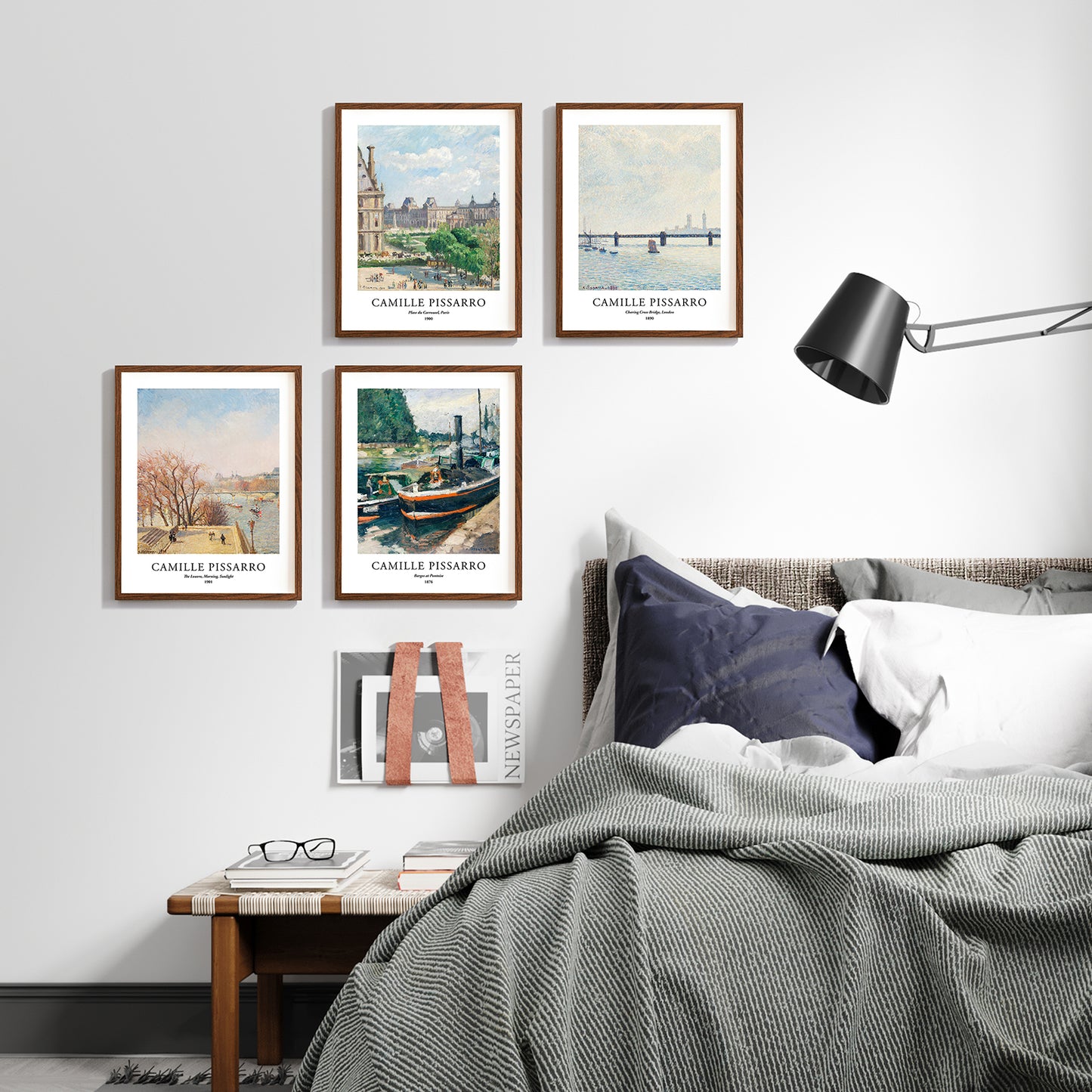 Art Prints - Set of 4 - Unframed 11x14 inches - Camille Pissarro