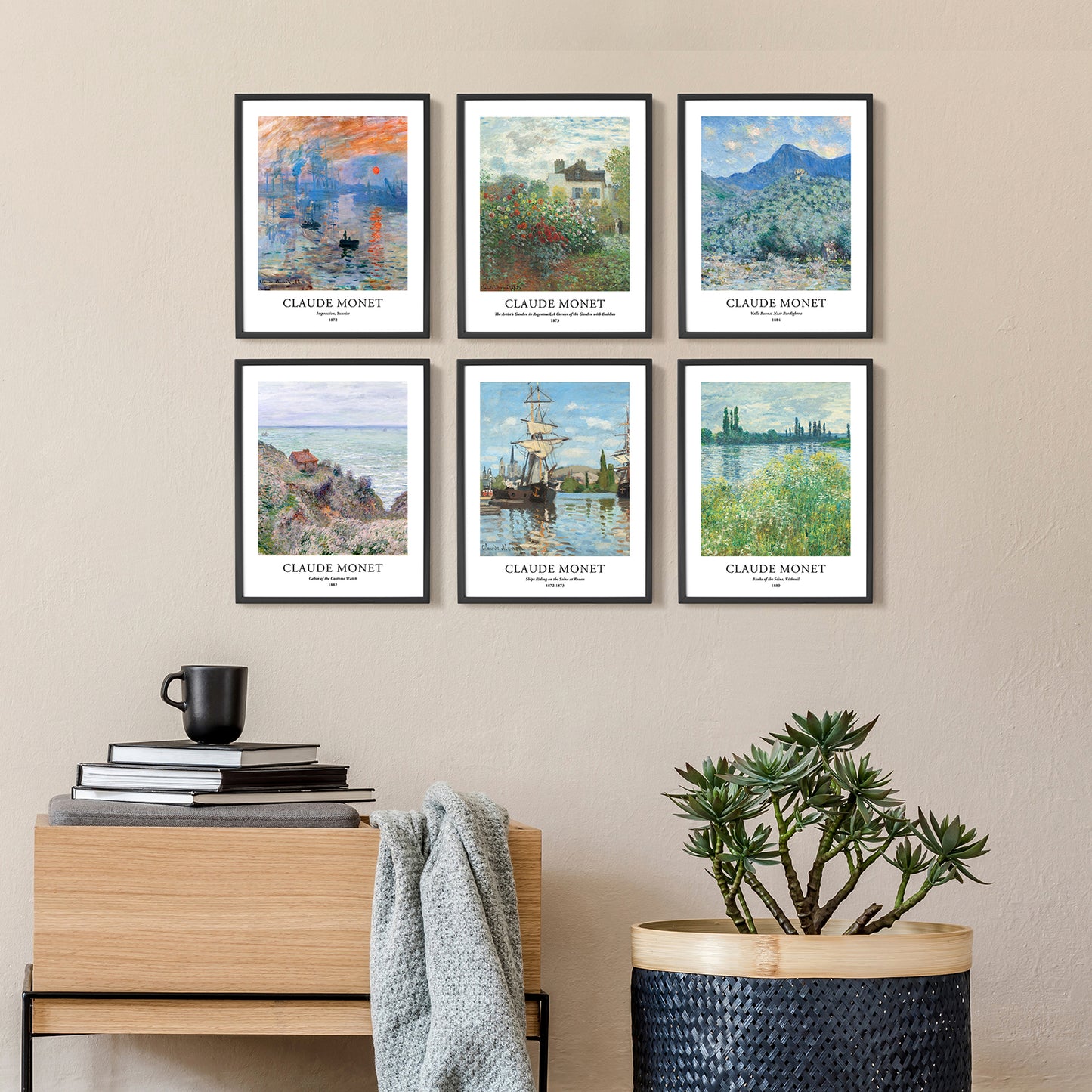 Art Prints - Set of 6 - Unframed 11x14 inches - Claude Monet