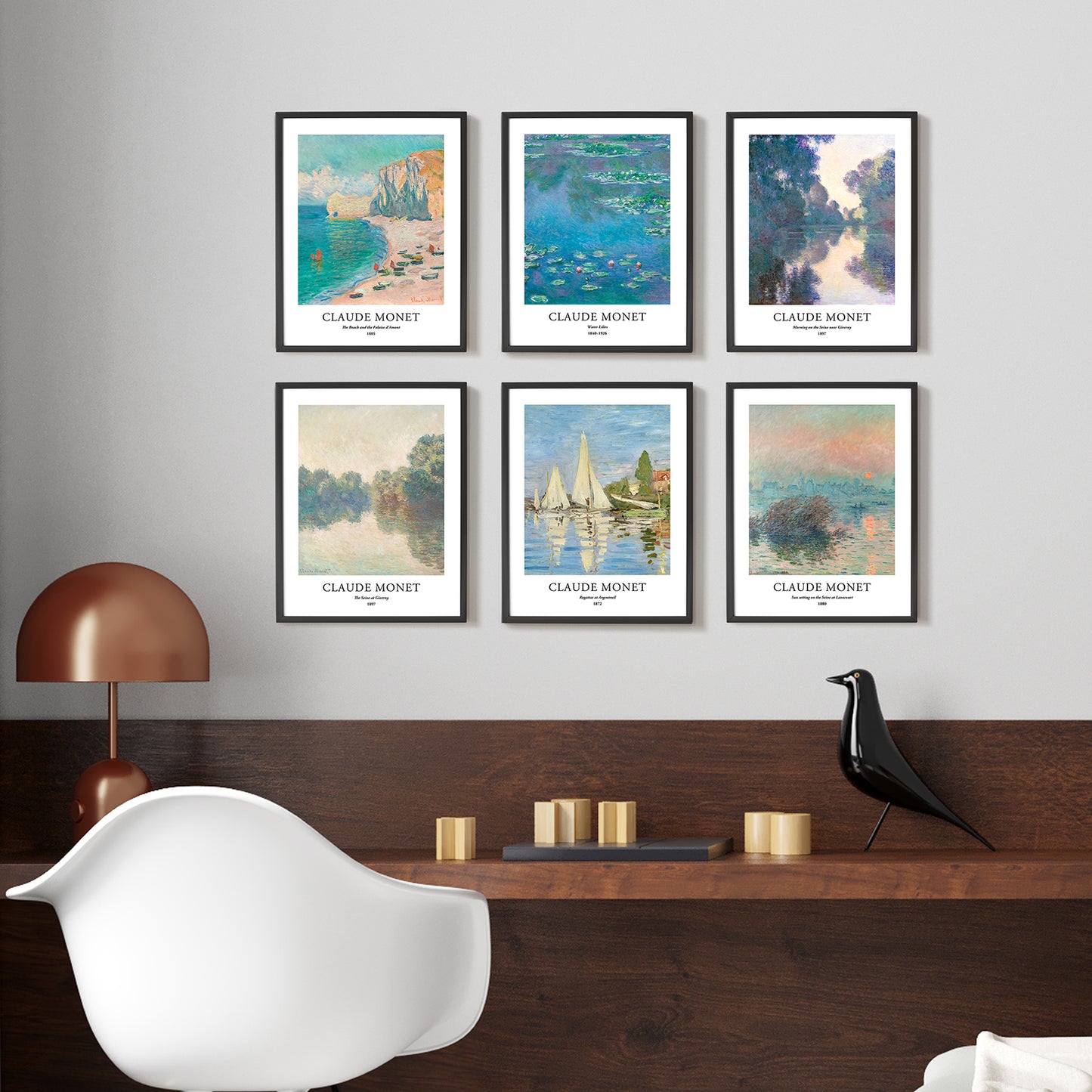 Art Prints - Set of 6 - Unframed 11x14 inches - Claude Monet
