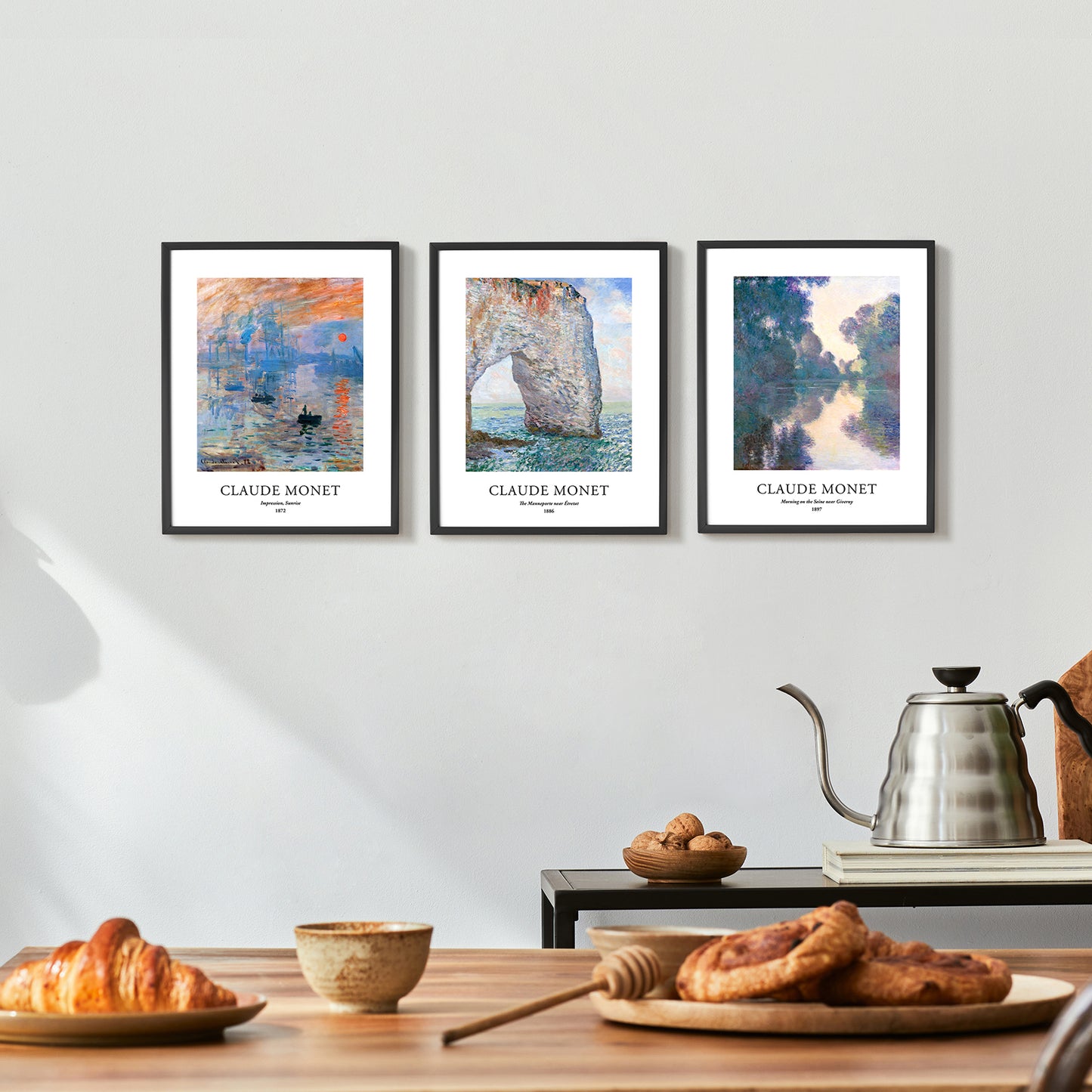 Art Prints - Set of 3 - 8x10 inches - Claude Monet