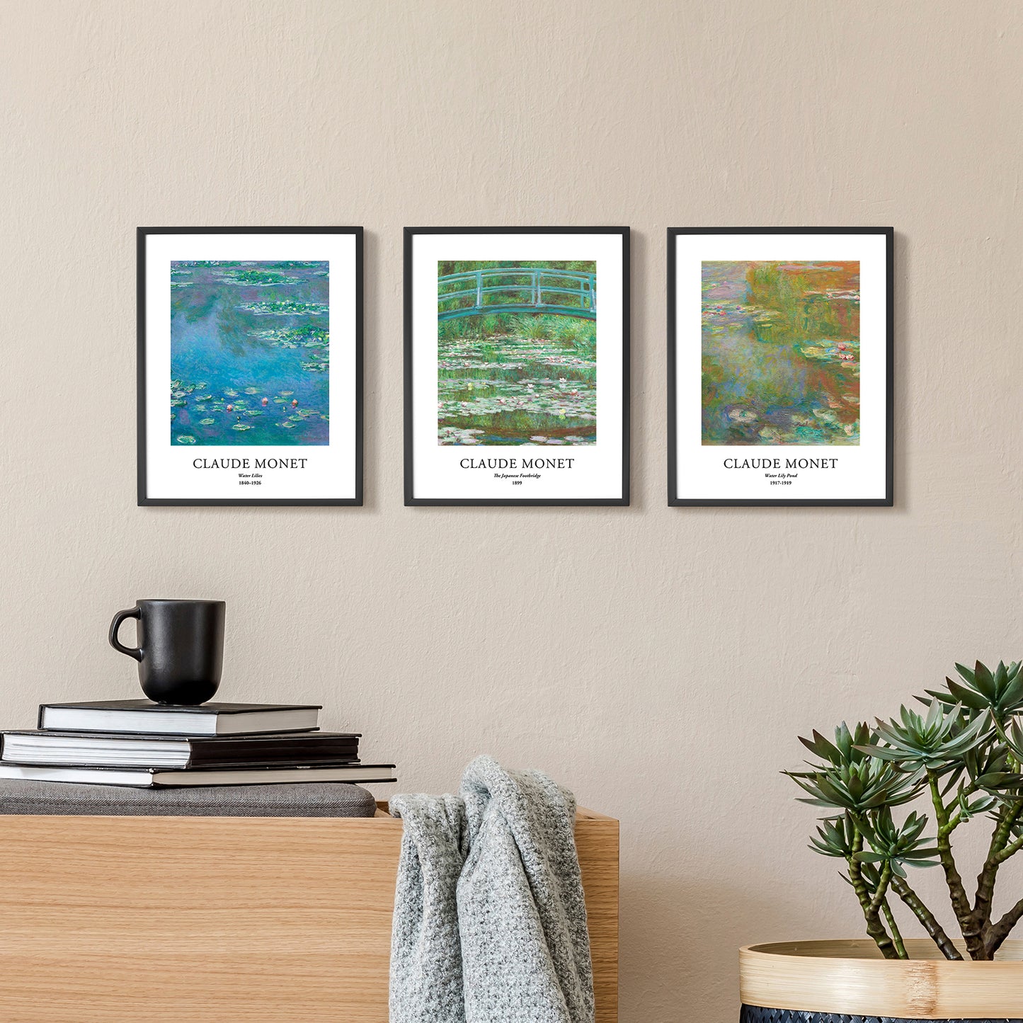 Art Prints - Set of 3 - 8x10 inch - Claude Monet