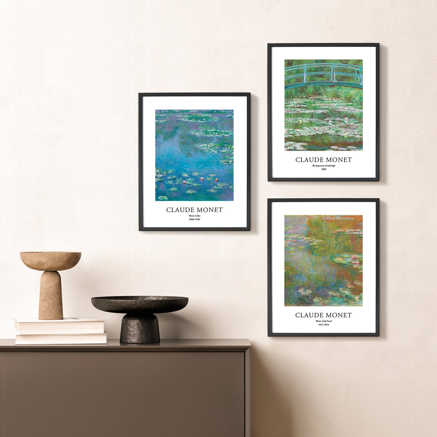 Art Prints - Set of 3 - 8x10 inch - Claude Monet