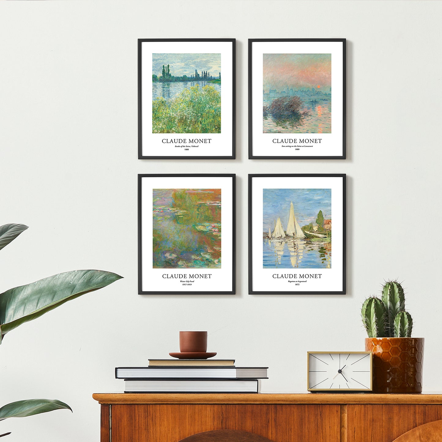 Art Prints - Set of 4 - Unframed 8x10 inches - Claude Monet