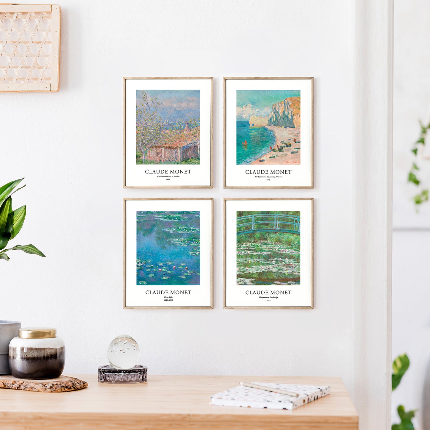Art Prints - Set of 4 - Unframed 8x10 inches - Claude Monet