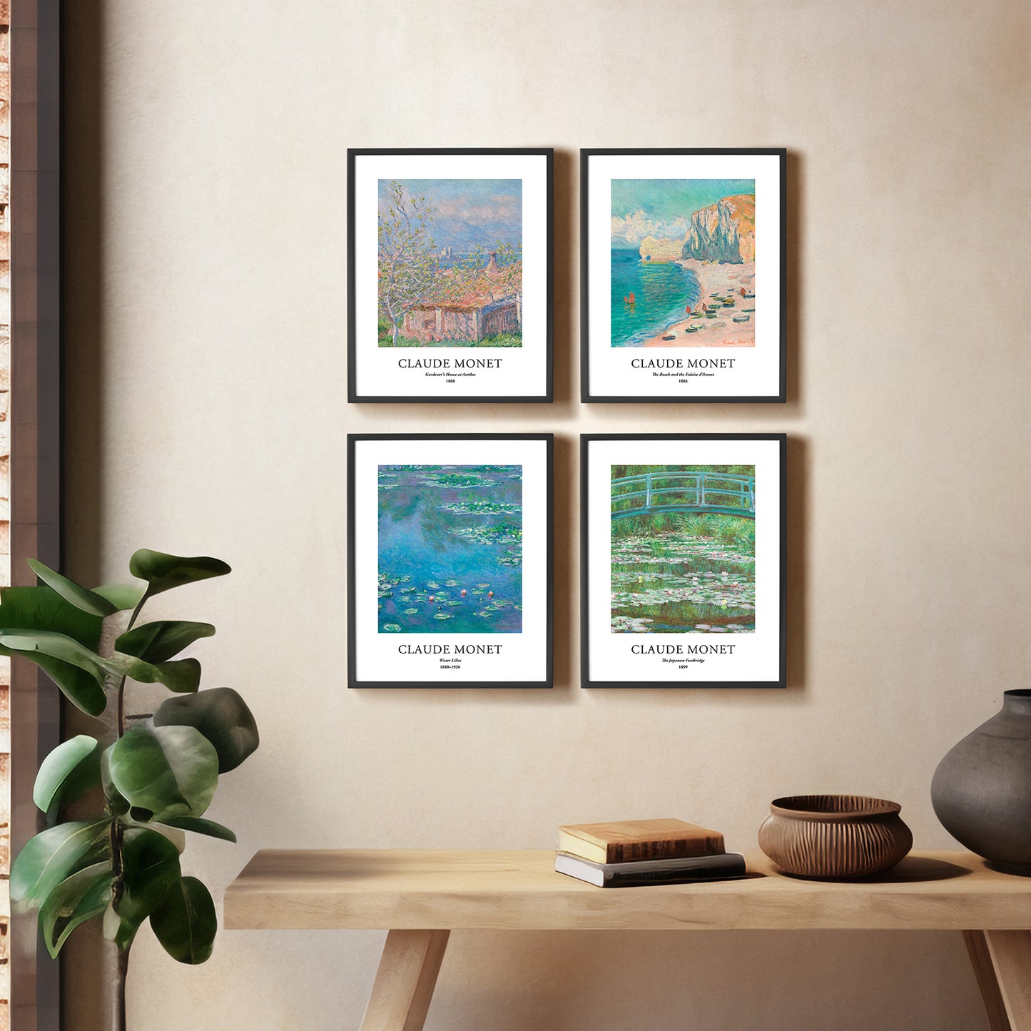Art Prints - Set of 4 - Unframed 8x10 inches - Claude Monet