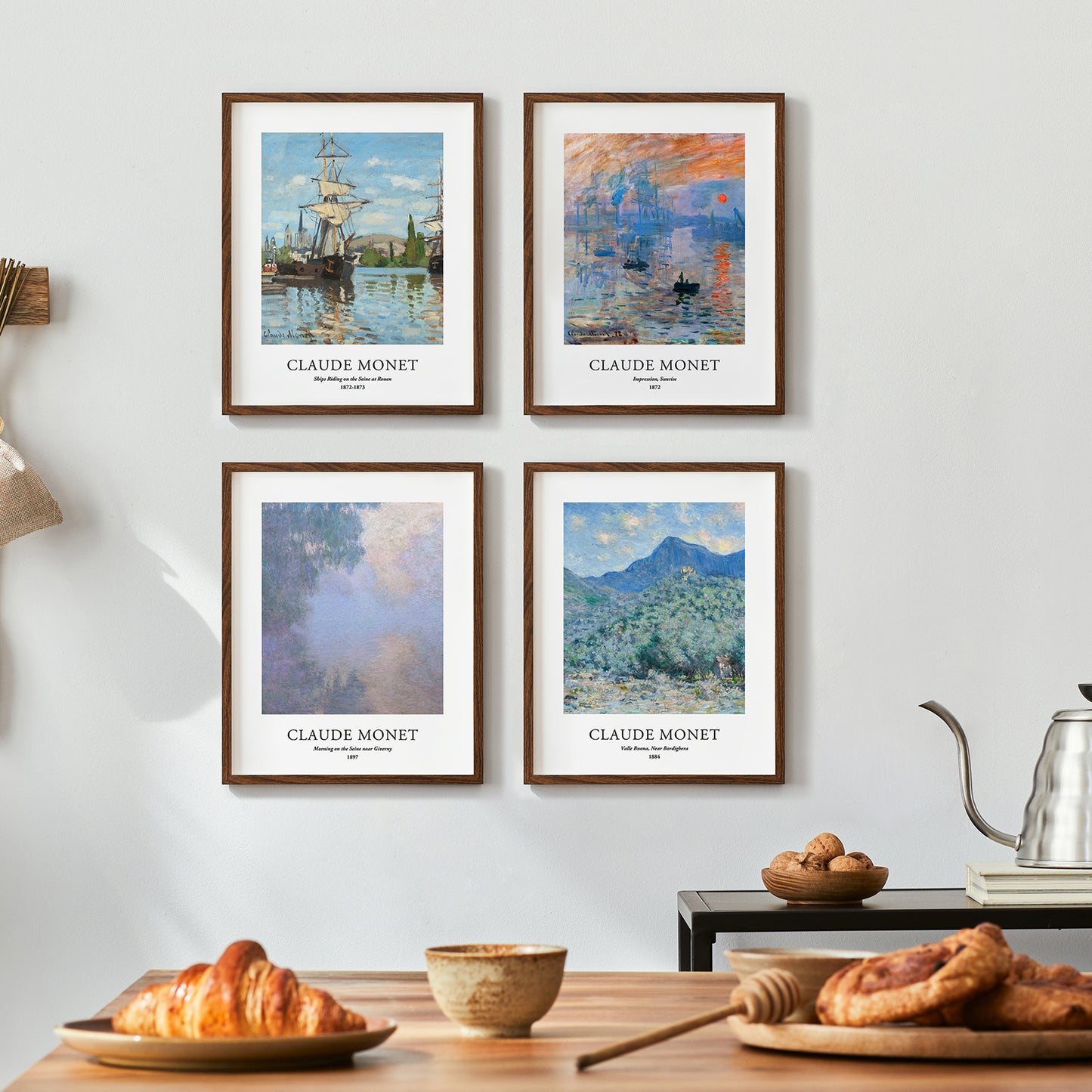 Art Prints - Set of 4 - Unframed 8x10 inches - Claude Monet