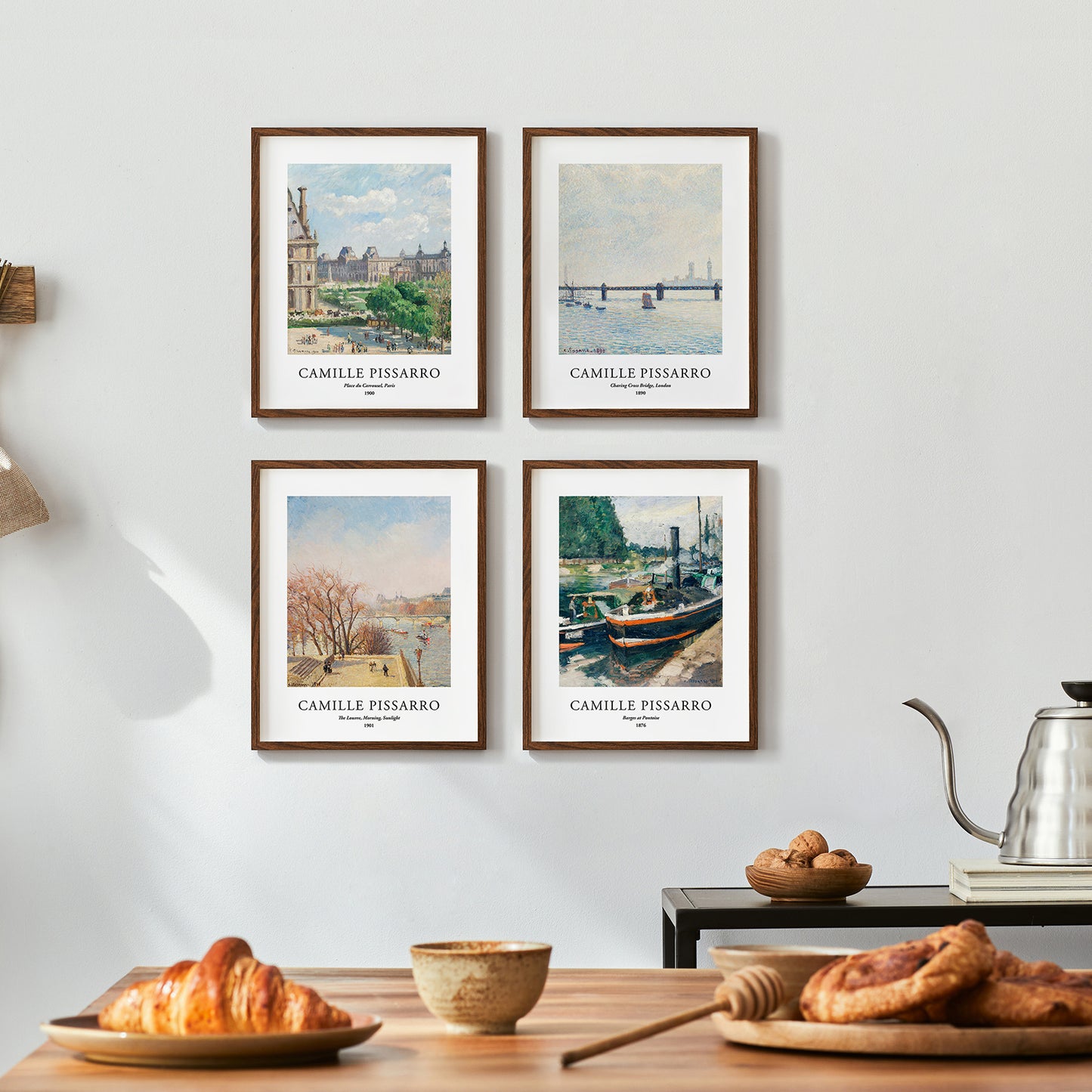 Art Prints - Set of 4 - Unframed 8x10 inches - Camille Pissarro