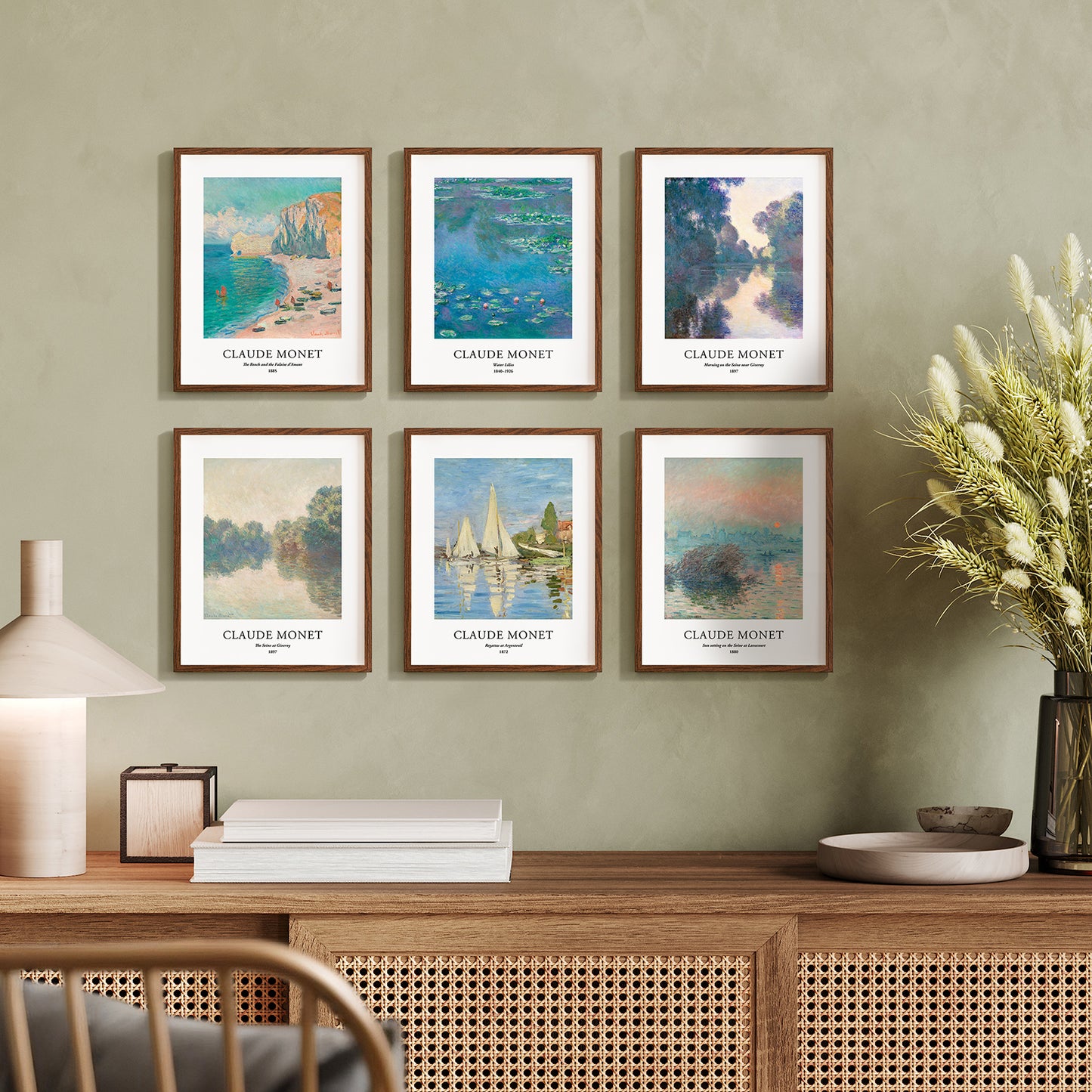Art Prints - Set of 6 - Unframed 8x10 inches - Claude Monet