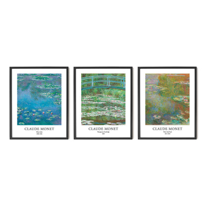 Impresiones de arte - Juego de 3 - 11x14 pulgadas - Claude Monet