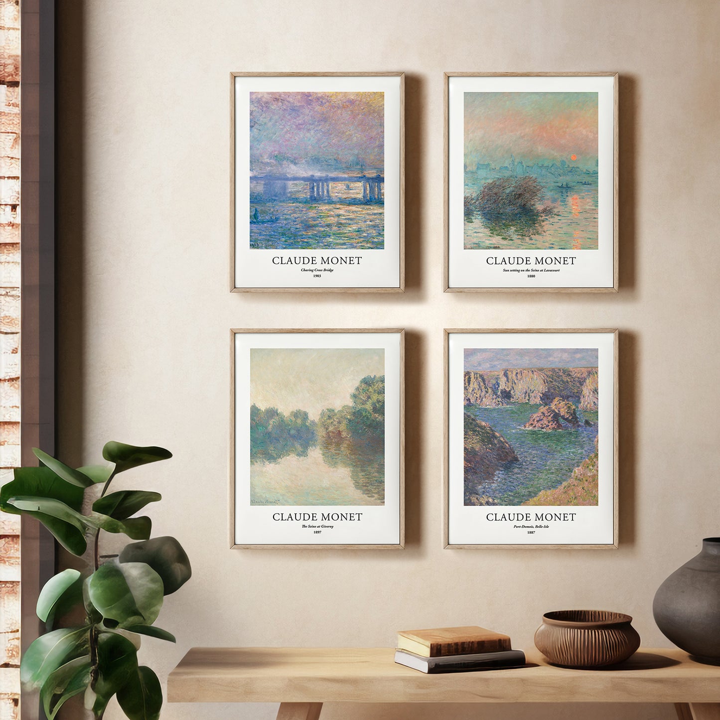 Art Prints - Set of 4 - Unframed 11x14 inches - Claude Monet