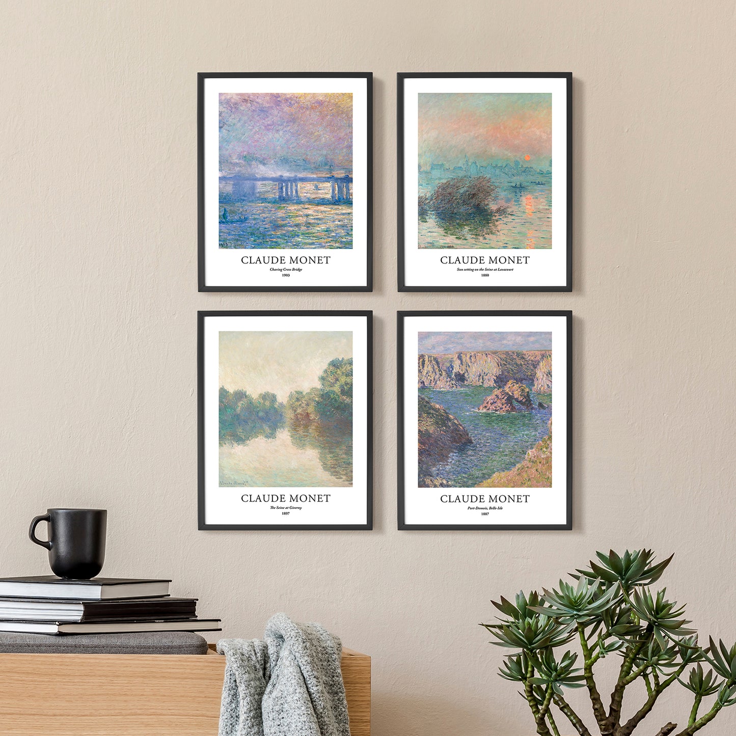 Art Prints - Set of 4 - Unframed 11x14 inches - Claude Monet