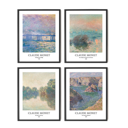 Art Prints - Set of 4 - Unframed 11x14 inches - Claude Monet