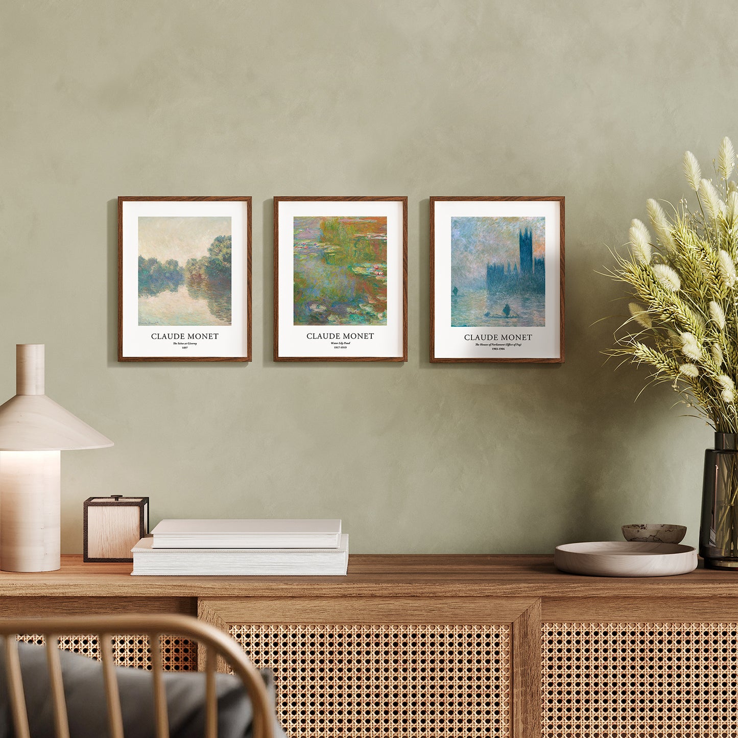 Art Prints - Set of 3 - 8x10 inches - Claude Monet