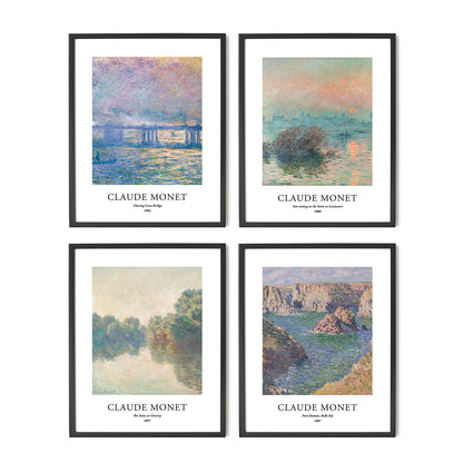 Art Prints - Set of 4 - Unframed 8x10 inches - Claude Monet