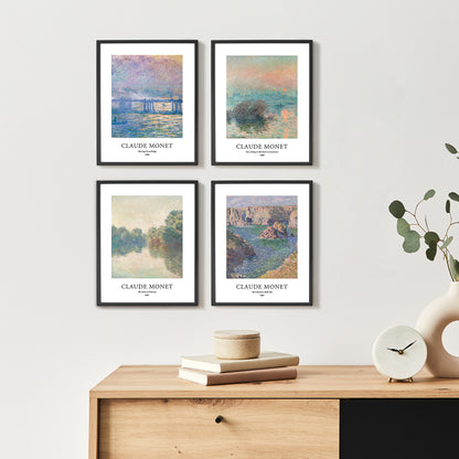 Art Prints - Set of 4 - Unframed 8x10 inches - Claude Monet