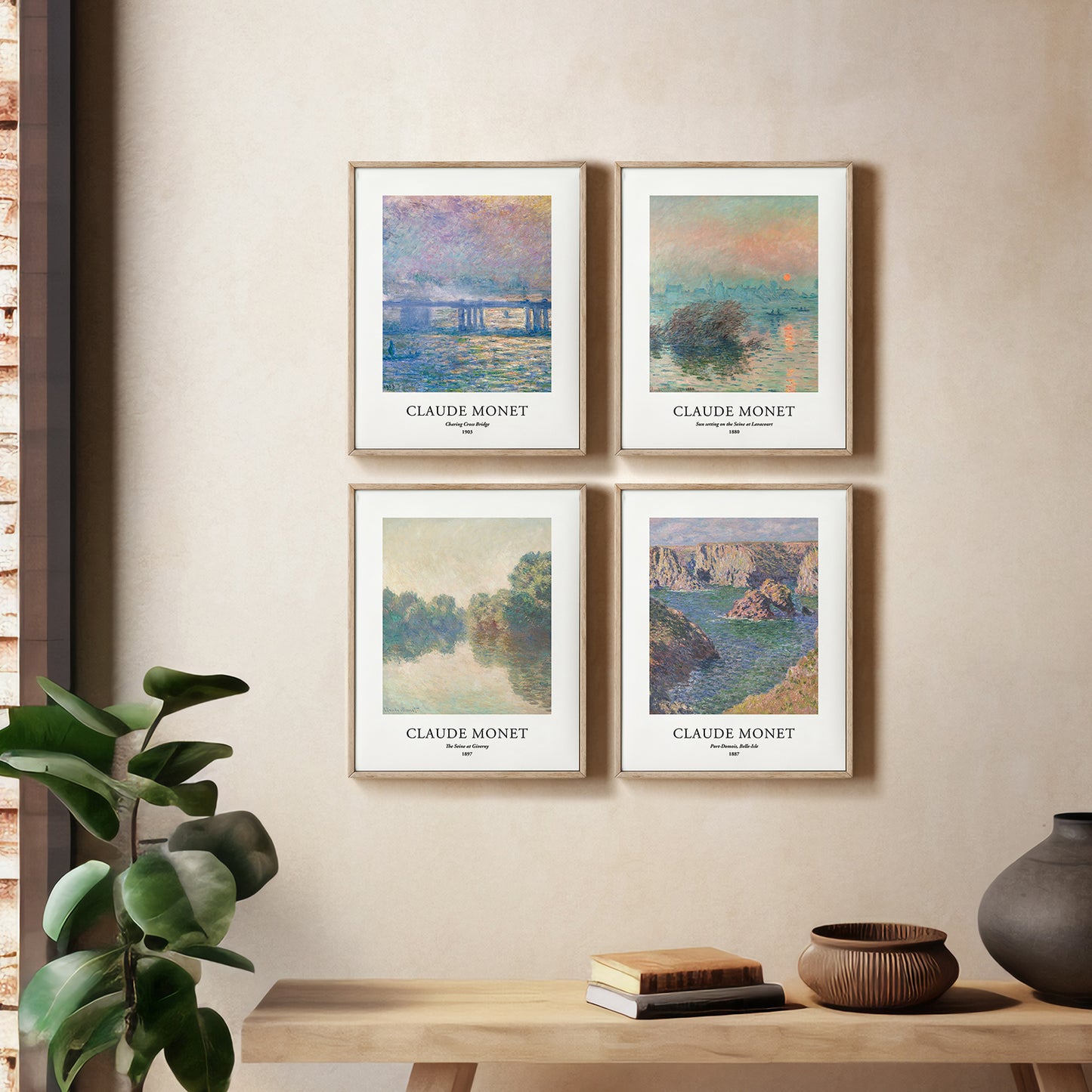 Art Prints - Set of 4 - Unframed 8x10 inches - Claude Monet